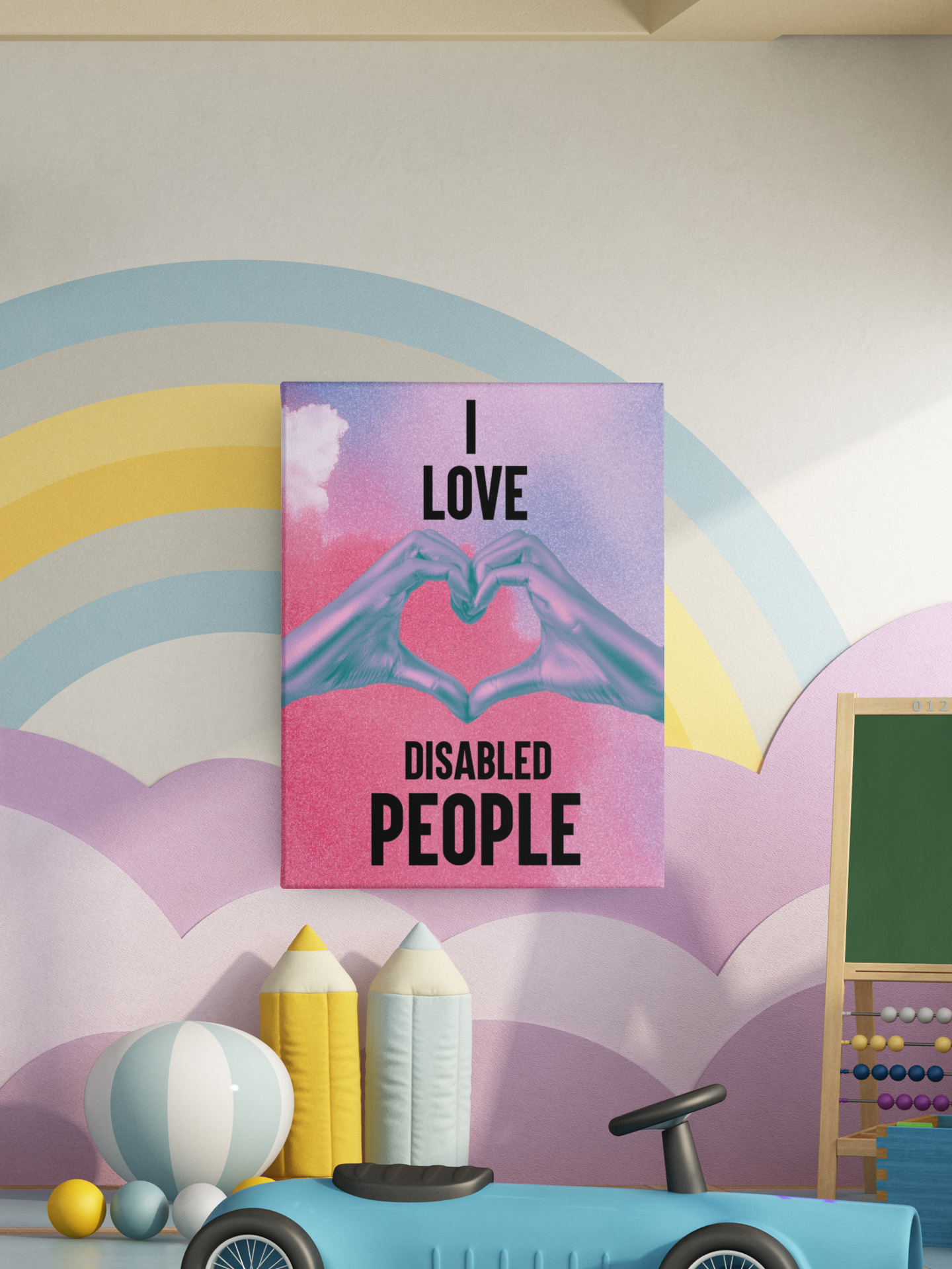 I Love Disabled People Poster